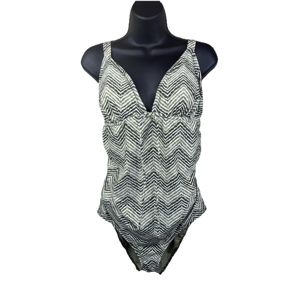 Old Navy Chevron Zig Zag One‎ Piece Bathing Suit Size Large